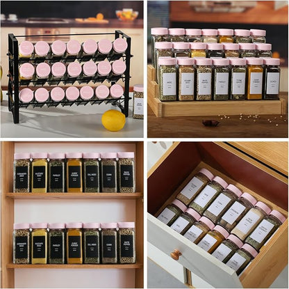48 Glass Spice Jars with Labels, Spice Jar Set, 4oz Seasoning Containers - Image 6