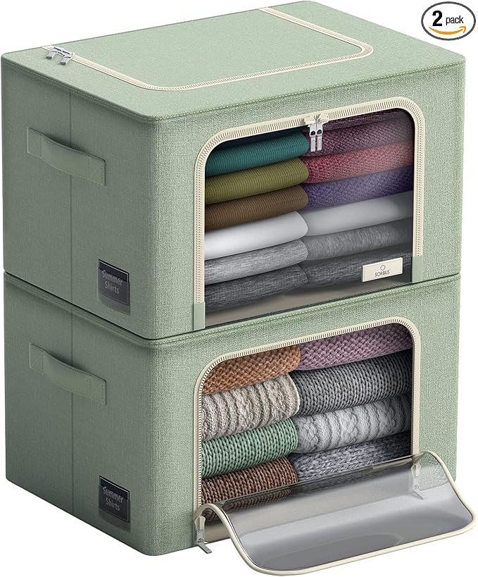 Sorbus Storage Bins with Metal Frame by Sorbus