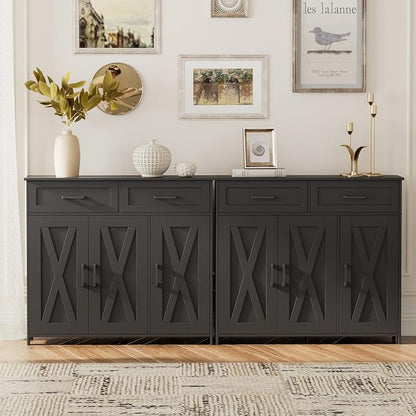 Homhedy Sideboard Buffet Cabinet, Coffee Bar Storage Cabinet - Image 8