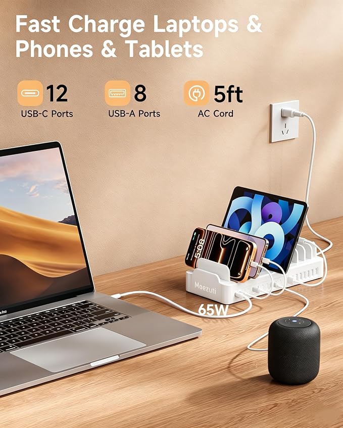 20-Port 600W Charging Station for Multiple Devices - Image 2