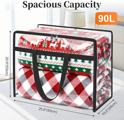 SpaceTrove Clear Clothes Storage Bags, 4 Pack Closet Organizers and Under Bed - Image 2