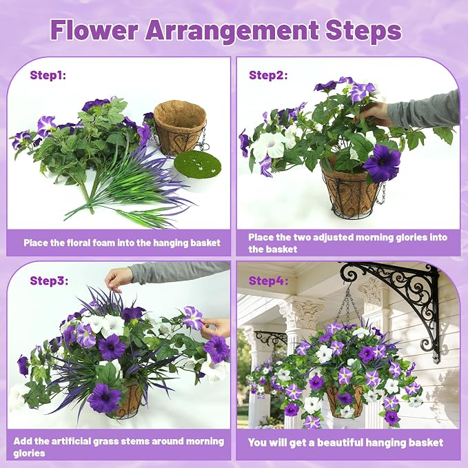 Artificial Flowers Hanging Baskets - Image 4