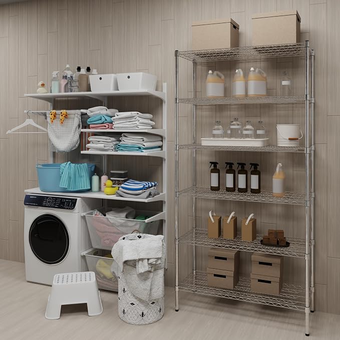 18" Deep x 42" Wide x 74" Height Wire Shelving Kit | 6-Tier | NSF Commercial - Image 2