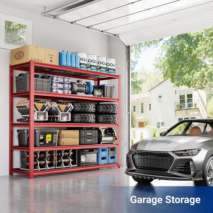 FLEXIMOUNTS 60" W Garage Shelving, 5 Tier Storage Shelves Load 1500LBS - Image 3