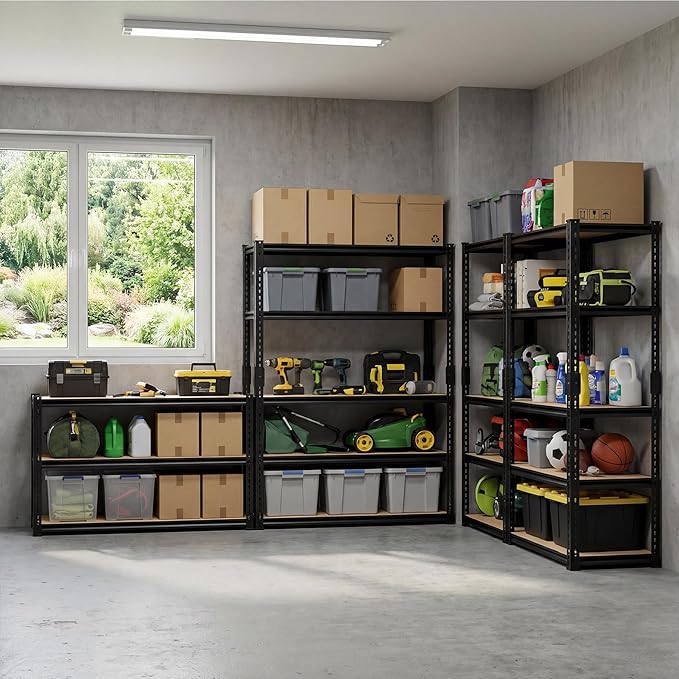 Durstruct 2400LBS Storage Shelves 5 Tier Adjustable Garage Storage Shelving | - Image 2