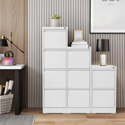 2 Drawer File Cabinet with Lock, Vertical Metal Filing Cabinet Under Desk - Image 7