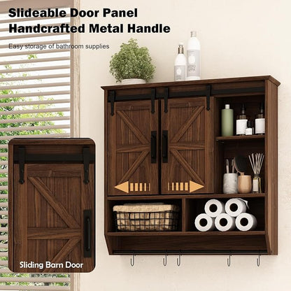 RUSTOWN Farmhouse Bathroom Wall Storage Cabinet - Image 5