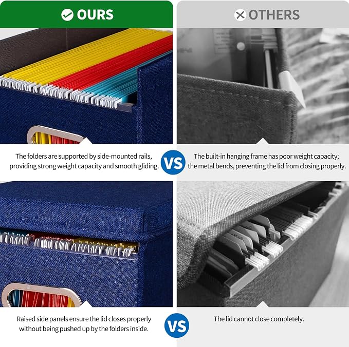 2 Pack Hanging File Folders Organizer - Image 3