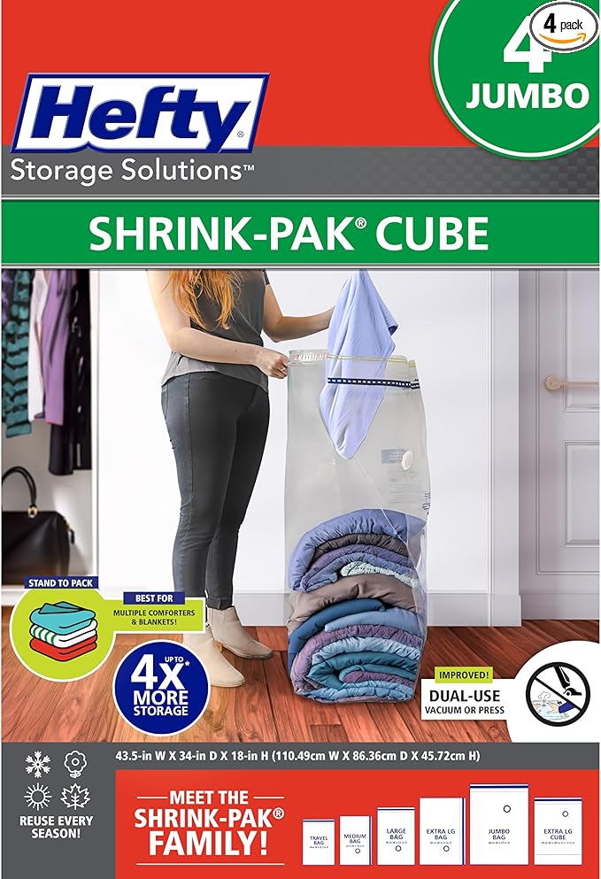 Hefty Shrink-Pak Vacuum Storage Bags – by Hefty