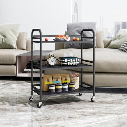 HDANI 3 Tier Metal Utility Multipurpose Rolling Cart, Large Capacity Heavy Duty - Image 6