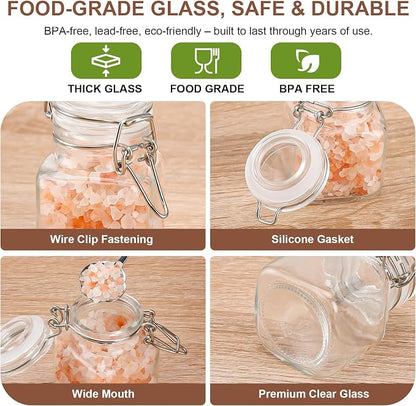6 Pack Spice Jars, 4 oz Glass Containers - Image 4