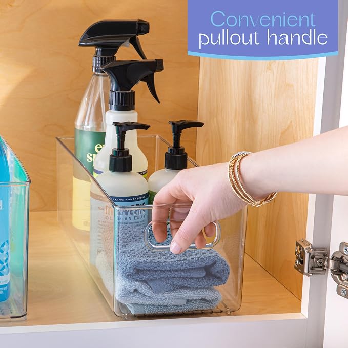 primebox Plastic Food Storage 6 Pack Clear Container Bin - Image 5