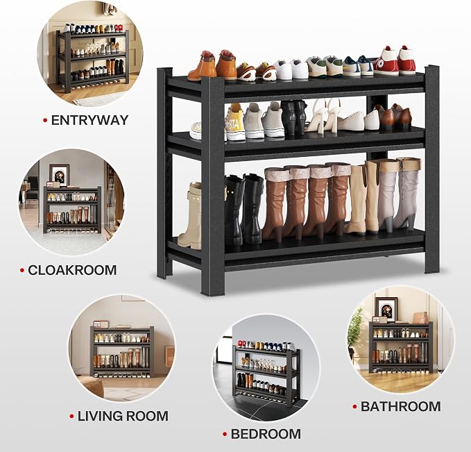 Storage Shelves, Garage Metal Shelving Unit, Adjustable, Double-Layer Column - Image 6