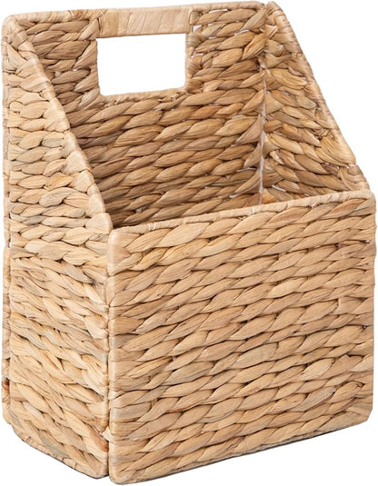 GYASVWU Foldable Water Hyacinth Hanging Baskets, Collapsible Wicker Wall Baskets by GYASVWU