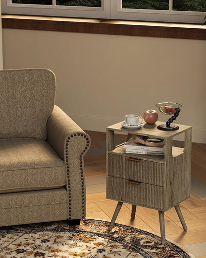 Grey Nightstand, Modern Bedside Table - Image 6