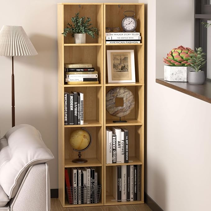 5 Cube Storage Organizer, 5 Tier Cube Low Bookcase Freestanding Storage Display - Image 6