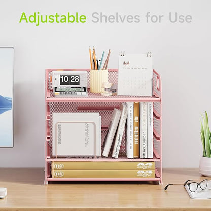 Cawukege 2 Pack 5 Tier Paper Organizer, Letter Tray - Image 2