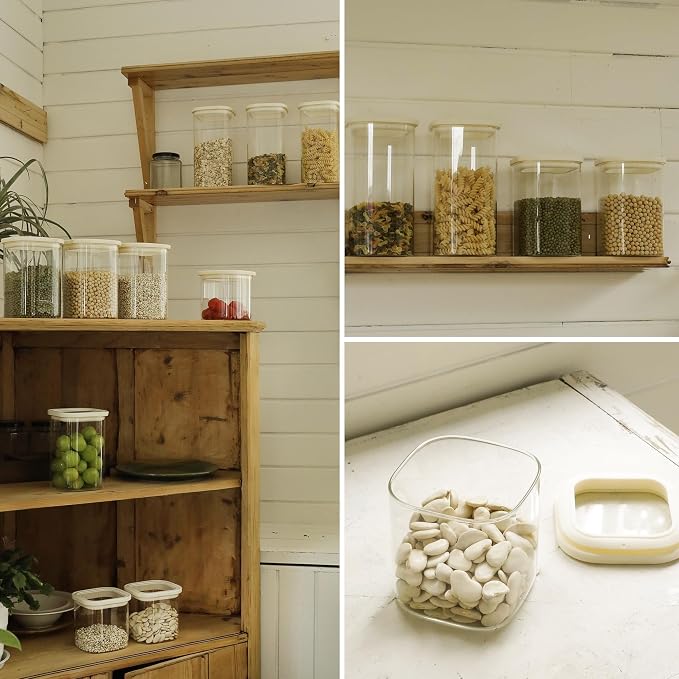 4pcs 40oz Square Pantry Glass Jars - Image 6