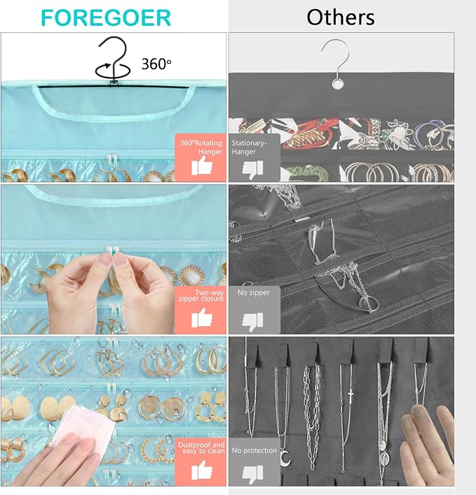 FOREGOER Hanging Jewelry Organizer - Image 4