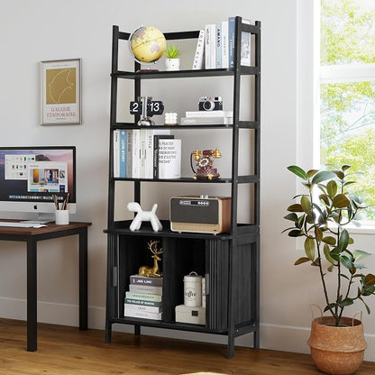 4-Tier Bookshelf, Tall Bookcase - Image 9