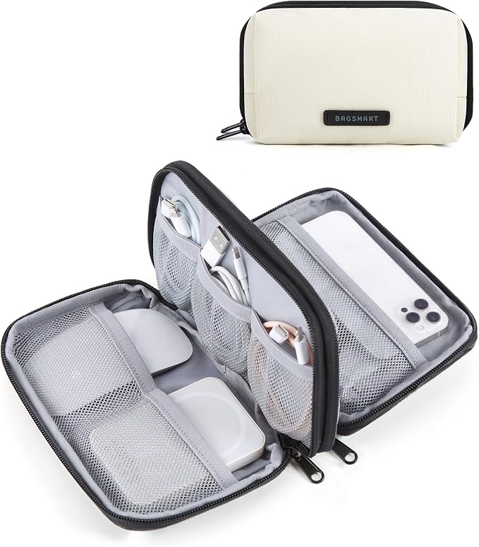 BAGSMART Electronics Organizer Travel Case, Cable Charger Cord Tech Organizer by BAGSMART