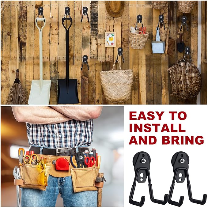 Landhoow Large Magnetic Hooks Heavy Duty Garage Magnet Hooks Strong Storage - Image 4