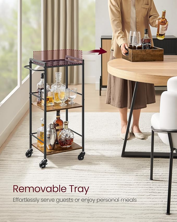 VASAGLE Kitchen Serving Cart - Image 3