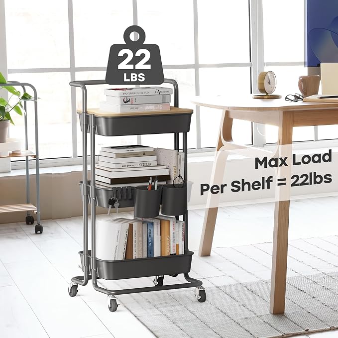 DTK 3 Tier Rolling Cart Uility Cart - Image 5