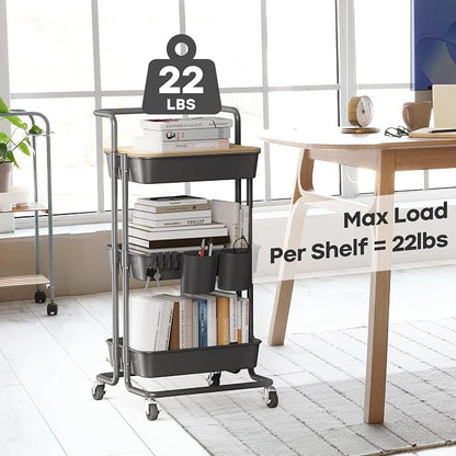 DTK 3 Tier Rolling Cart Uility Cart - Image 5
