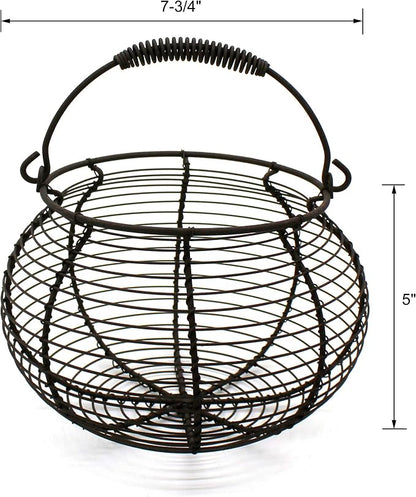 CVHOMEDECO. Rustic Wire Egg Basket - Image 2