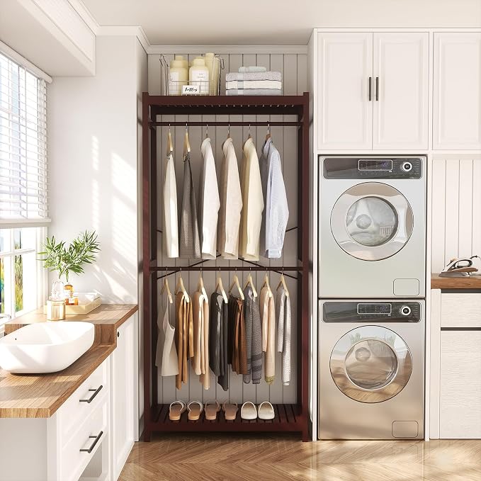 Homykic Bamboo Clothes Rack - Image 4