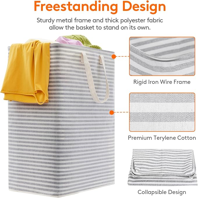 Lifewit 1 Pack Laundry Basket 125L Each, Collapsible Clothes Hamper - Image 2