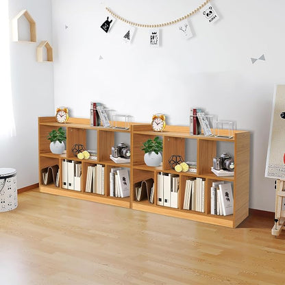 DOUSY- 7 Cube Bookshelf, Open Wooden Bookcase - Image 7