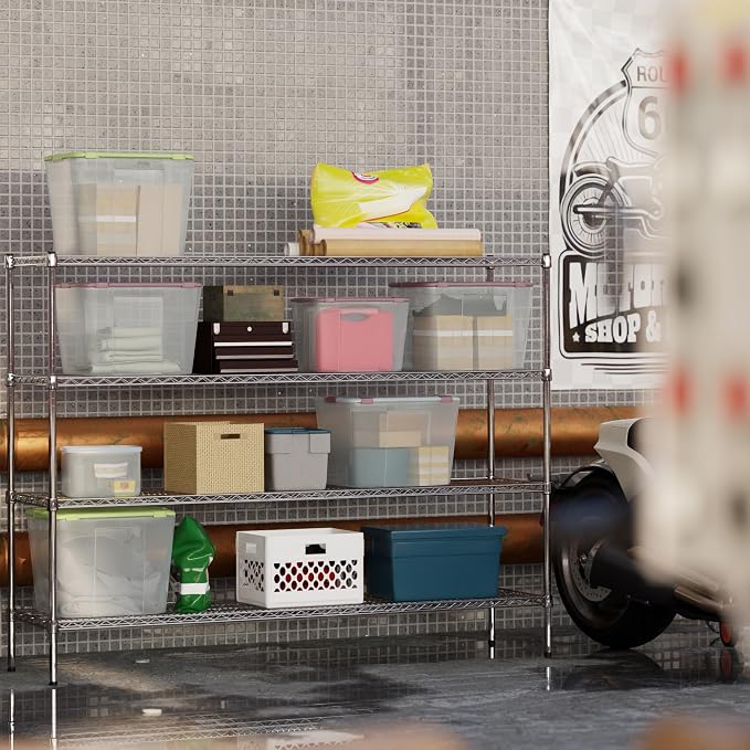 18" Deep x 72" Wide x 54" Height Wire Shelving Kit | 4-Tier | NSF Commercial - Image 6