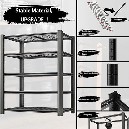 Storage Shelving Unit Heavy Duty Garage Shelves Metal Organizer Utility Rack - Image 5