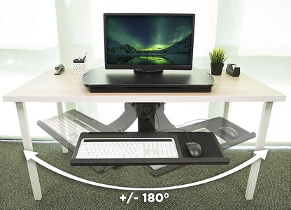 Mount-It! Sit Stand Keyboard Tray, Height Adjustable Under Desk Keyboard and - Image 4