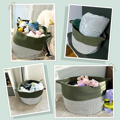 INDRSSME Large Laundry Storage Basket, 21.7 x13. 8 - Image 4