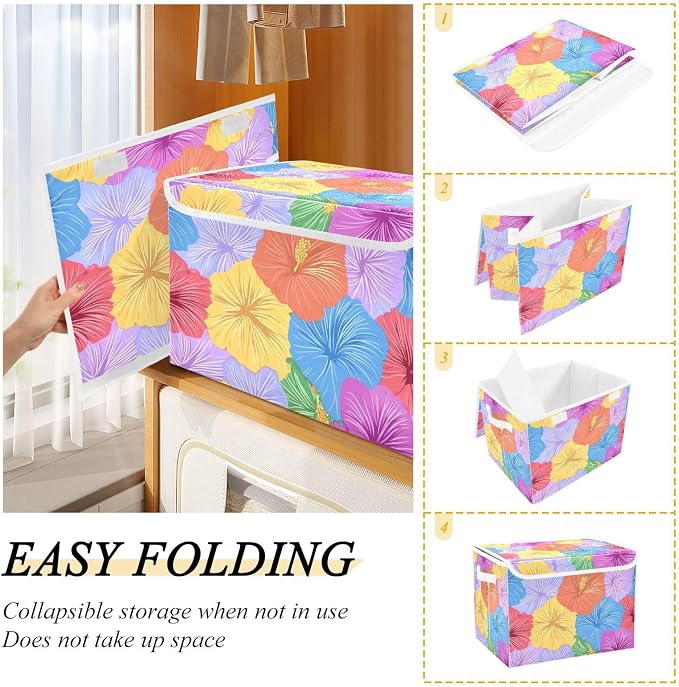 Storage Bins with Lids Storage Containers Storage Box with Handles Storage - Image 4
