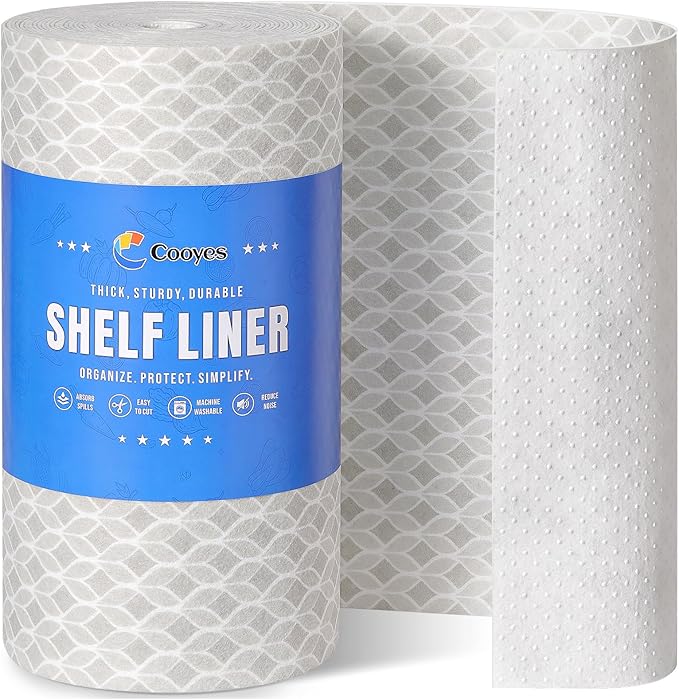 Cooyes Refrigerator Liners 17.7" x 360", Absorbent Strong Grip Fridge Mats by Cooyes