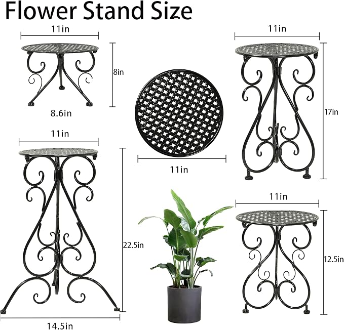 NAKUPE 4-Pack Metal Plant Stand - Image 2