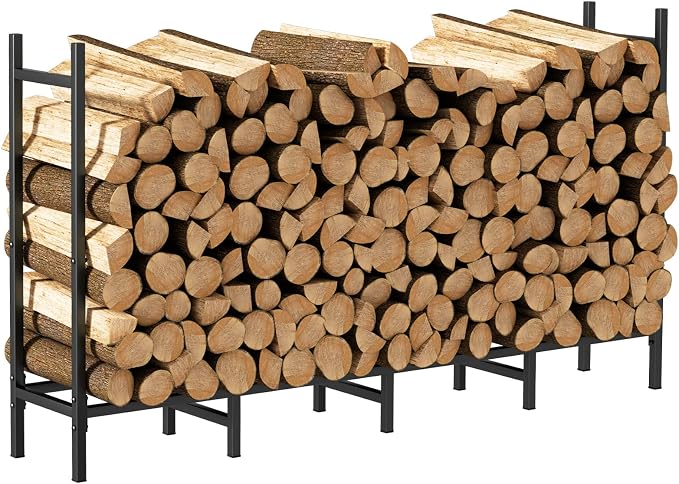 5.3ft Outdoor Indoor Firewood Rack Holder by NANANARDOSO