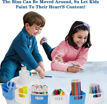 Rotating Art Supply Storage for Kids, Crayon & Marker Organizer and Pencil - Image 2