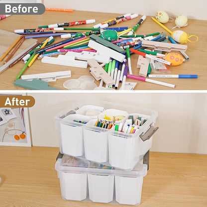 Citylife 17 QT Plastic Storage Bins Clear Storage Box - Image 7