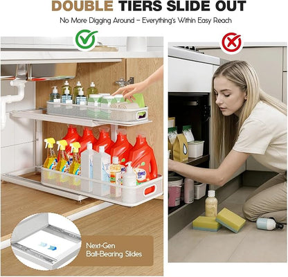 2-Pack 18.5 IN Depth Under Sink Organizer - Image 4