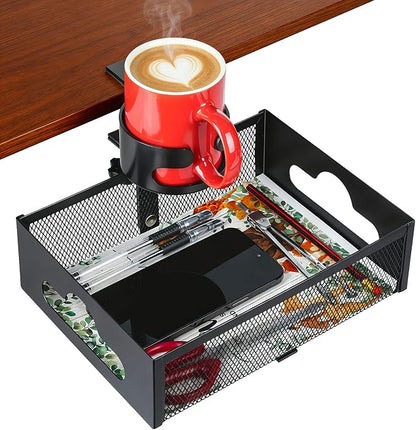 MYITYARD Desk Cup Holder Clamp, Anti-Spill Clip On Table Cup Holder by MYITYARD