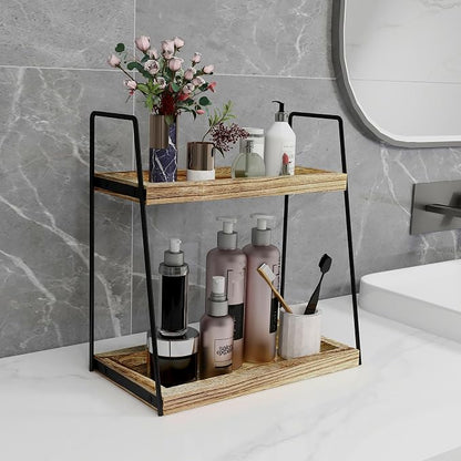 Dorhors 2 Tier Bathroom Counter Organizer Storage, Vanity Organizer - Image 2