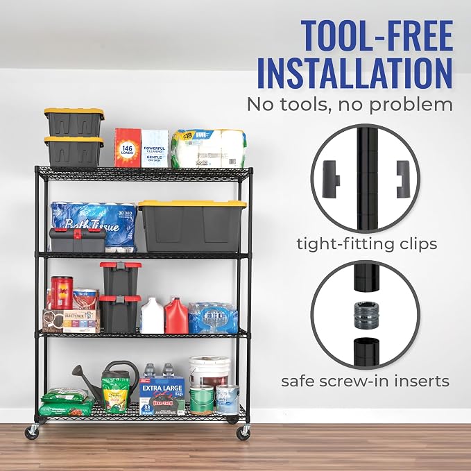 SafeRacks - NSF Certified Storage Shelves, Heavy Duty Steel Wire Unit - Image 4