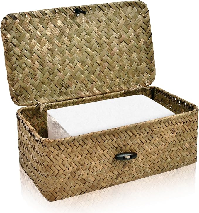 Dryer Sheet Holder, Woven Seagrass Dryer Sheet Container by SULICRE