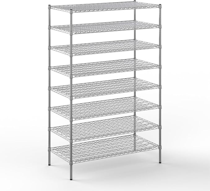 24" Deep x 48" Wide x 74" Height Wire Shelving Kit | 8-Tier | NSF Commercial by Regal+Altair