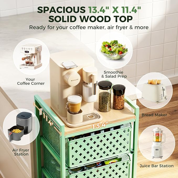 5 Tier Kitchen Storage Cart - Image 3